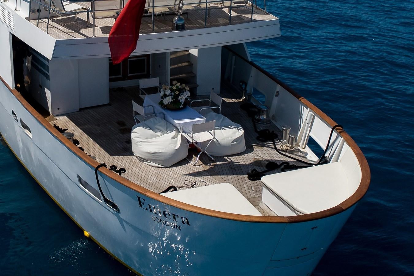 a boat on the water aboard EMERA Yacht for Sale