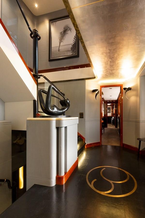 a room with a large telescope aboard IL SOLE Yacht for Sale