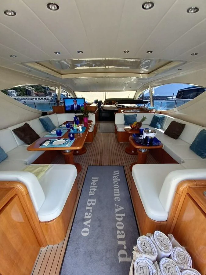 inside of a building aboard BRAVO DELTA Yacht for Sale