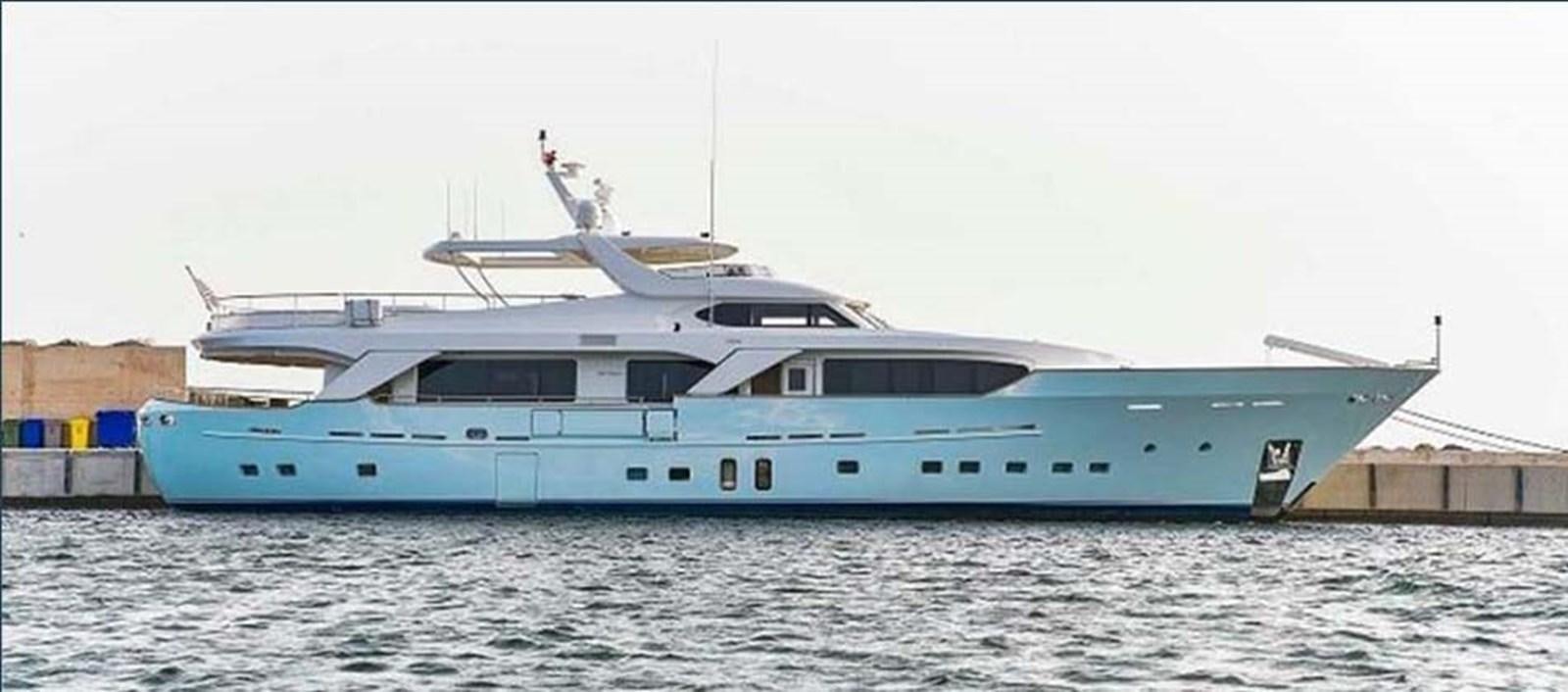 a large white boat aboard BLUE BERRY Yacht for Sale
