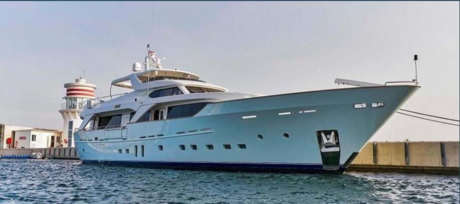 a large white boat in the water aboard BLUE BERRY Yacht for Sale