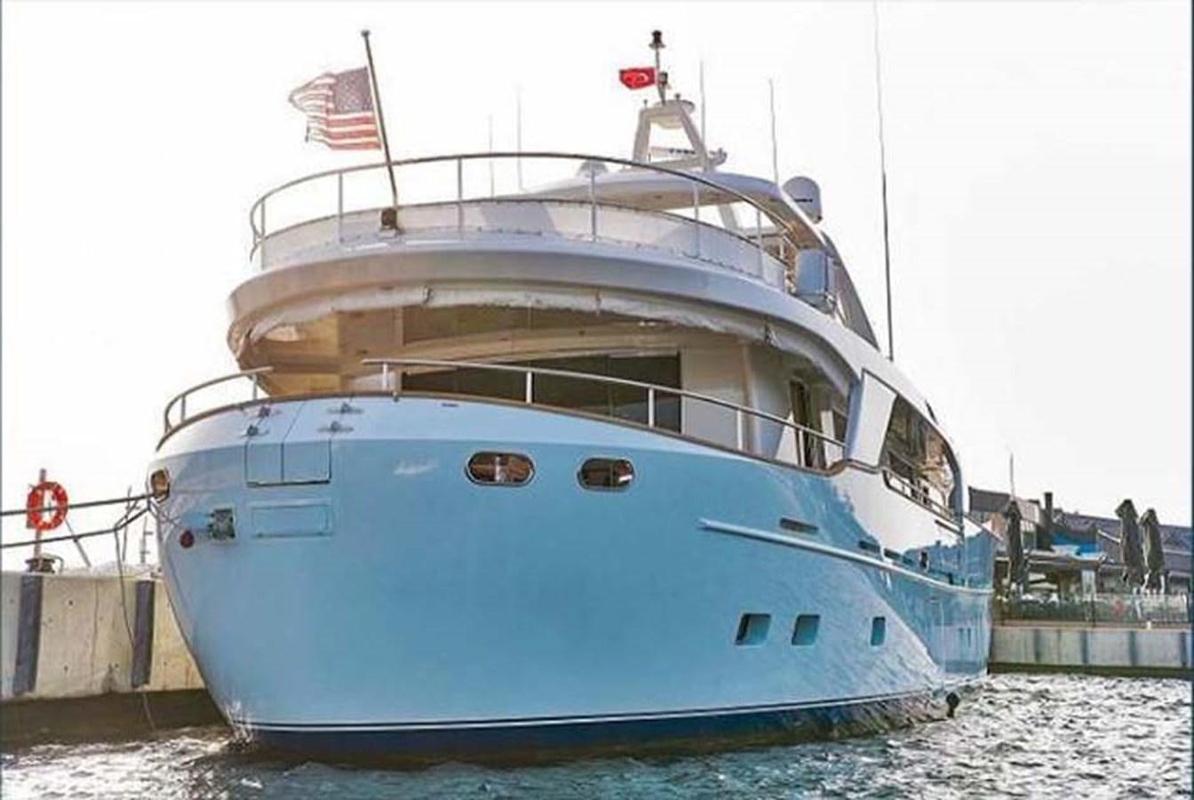 a large white boat aboard BLUE BERRY Yacht for Sale