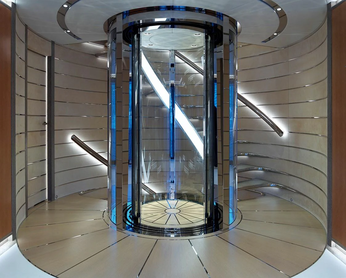 a large glass shower aboard GAJA Yacht for Sale