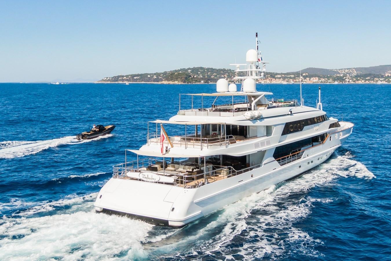 a boat on the water aboard THE WELLESLEY Yacht for Sale