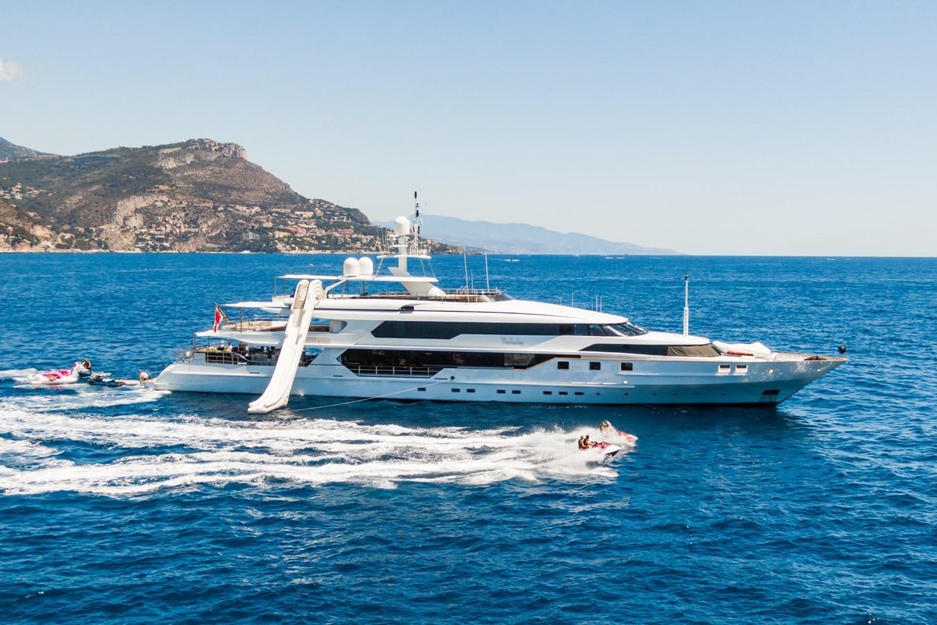 a boat in the water aboard THE WELLESLEY Yacht for Sale