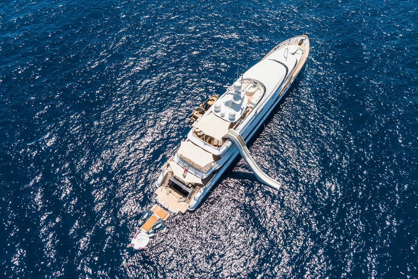 a space ship in the water aboard THE WELLESLEY Yacht for Sale