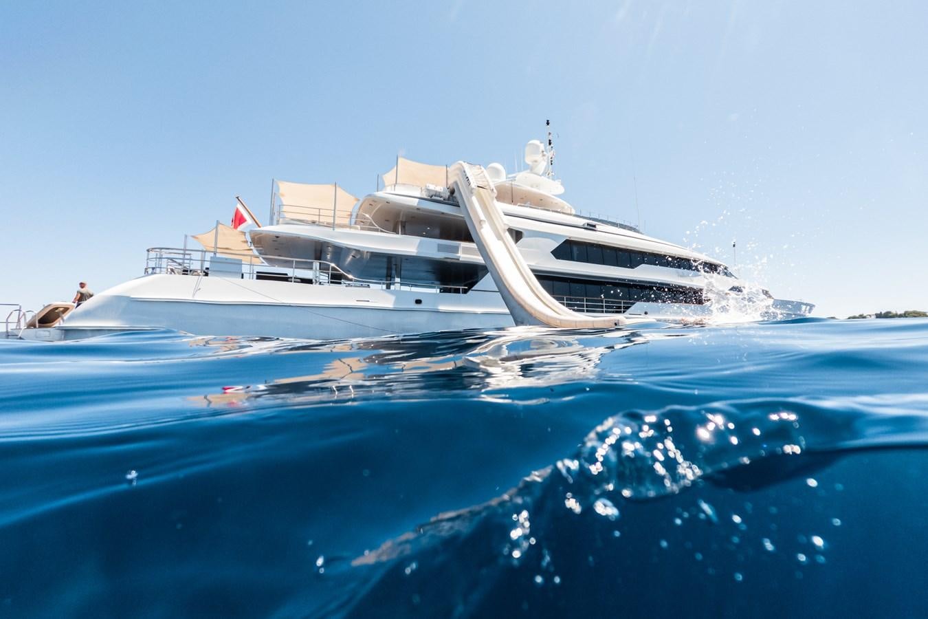a boat in the water aboard THE WELLESLEY Yacht for Sale