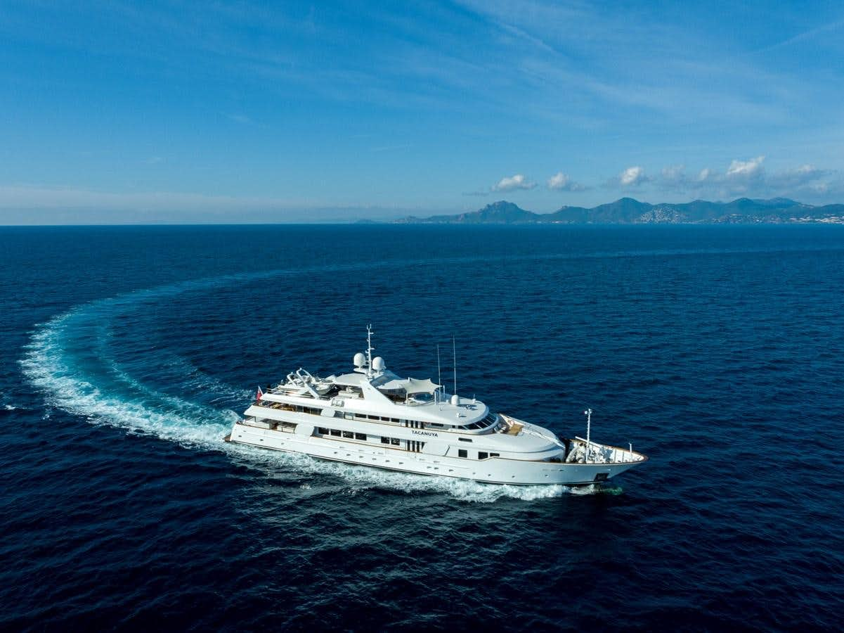 a ship on the water aboard TACANUYA Yacht for Sale