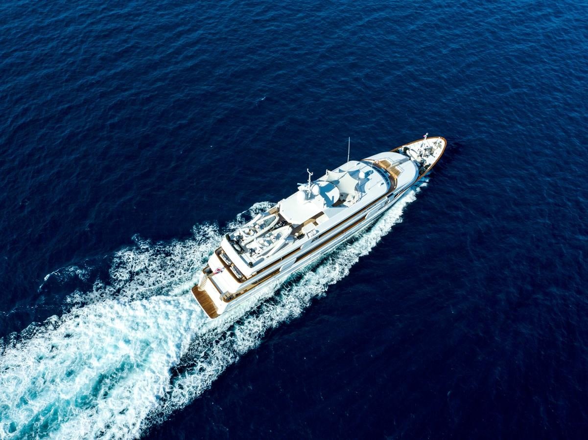 a ship in the ocean aboard TACANUYA Yacht for Sale