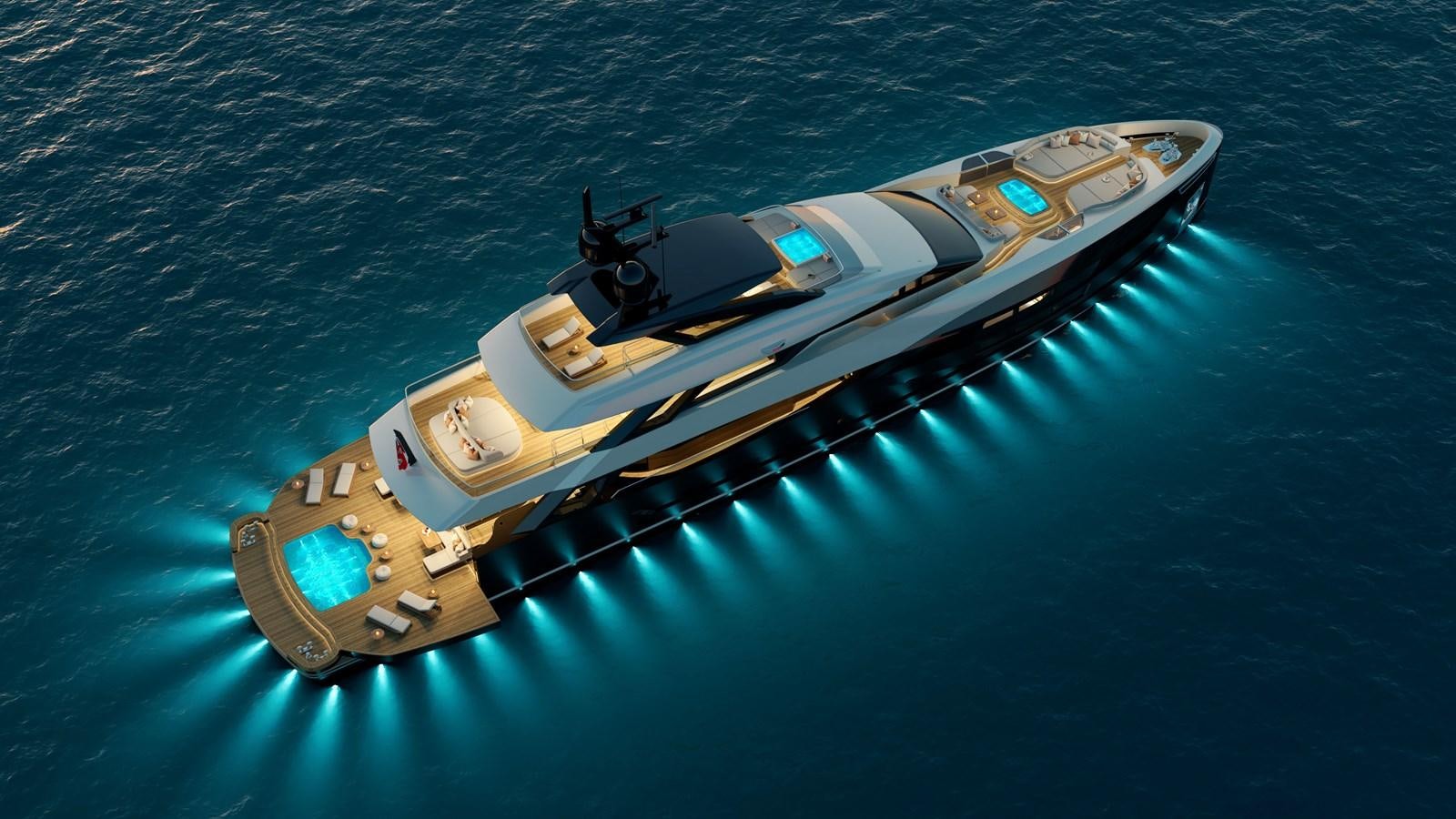 a space ship in the water aboard PROJECT ATALAY Yacht for Sale