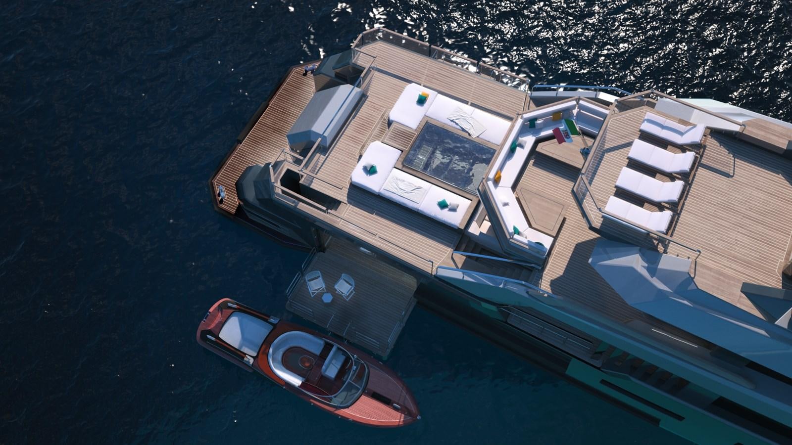 a high angle view of a ship aboard FL47 Yacht for Sale