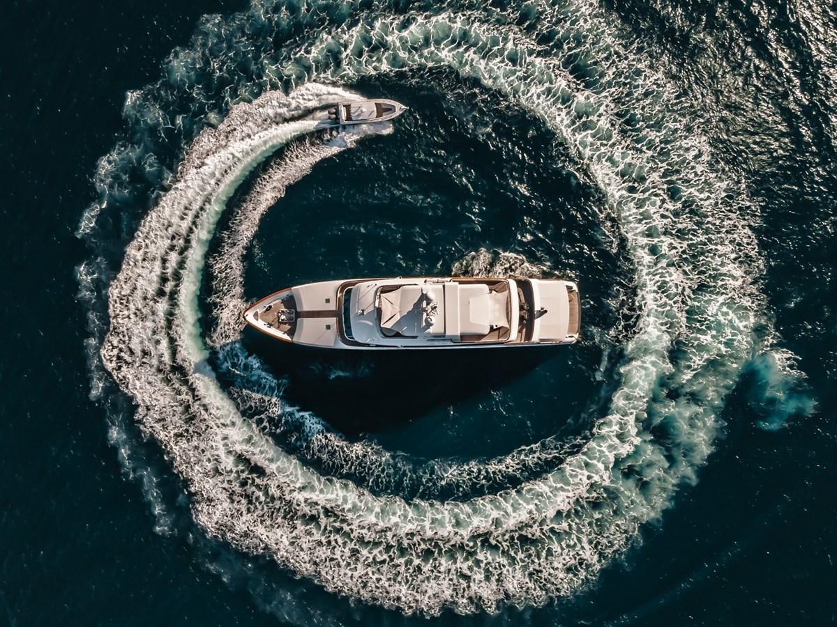 a high angle view of a boat aboard MOATIZE Yacht for Sale