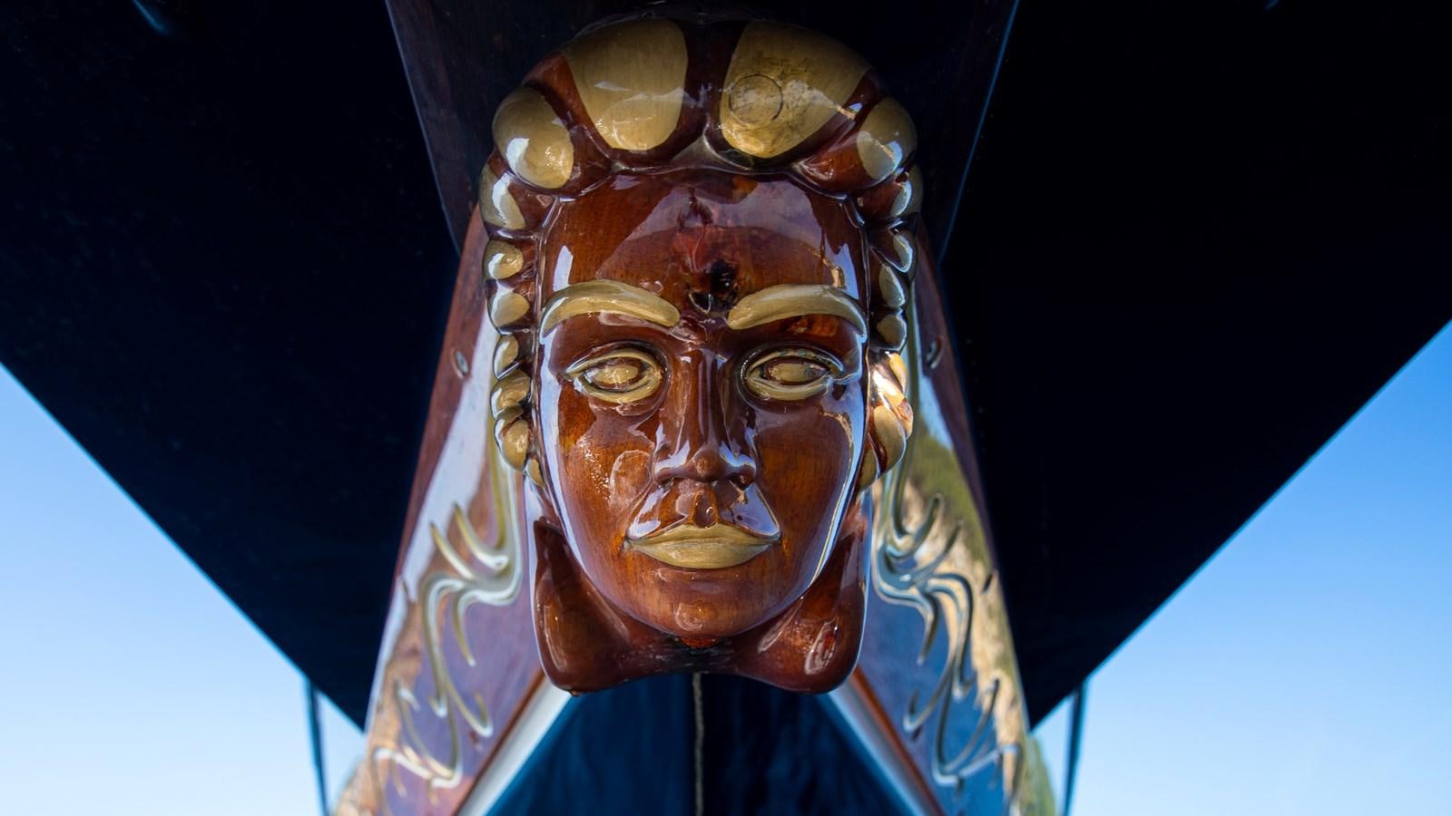 a statue of a person aboard SOUTHWIND OF Yacht for Sale