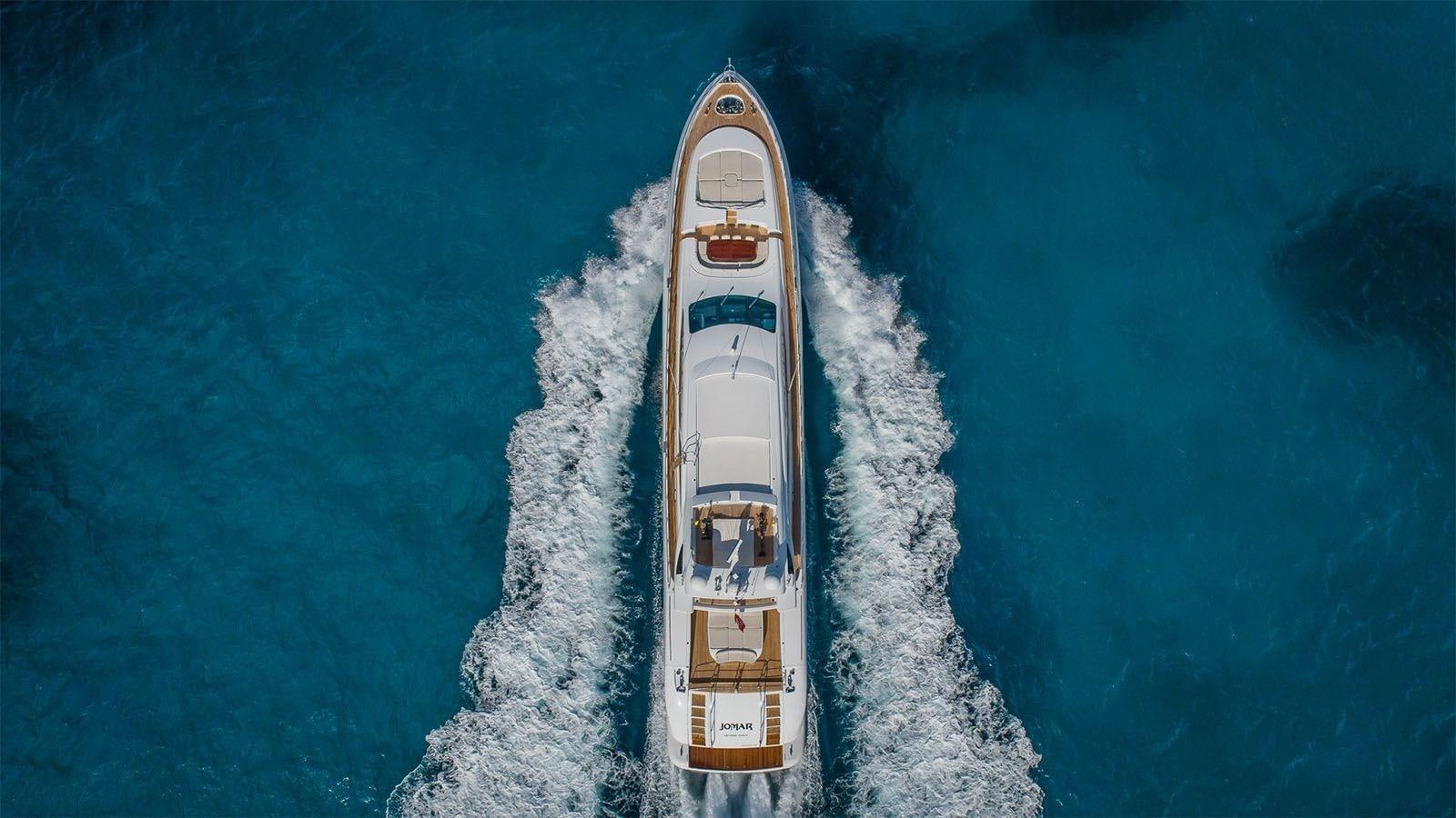 a rocket in the water aboard JOMAR Yacht for Sale