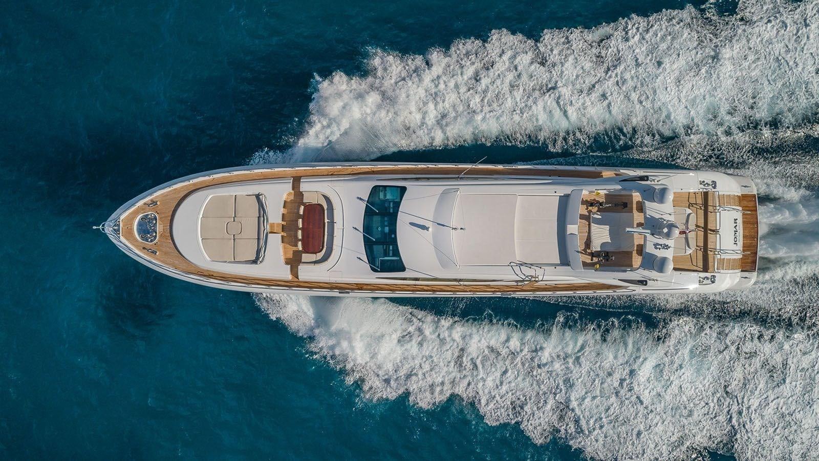 a high angle view of a ship aboard JOMAR Yacht for Sale