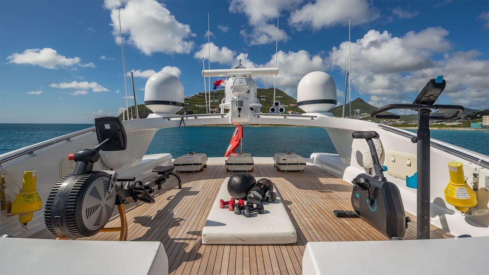 a boat on a dock aboard JOMAR Yacht for Sale