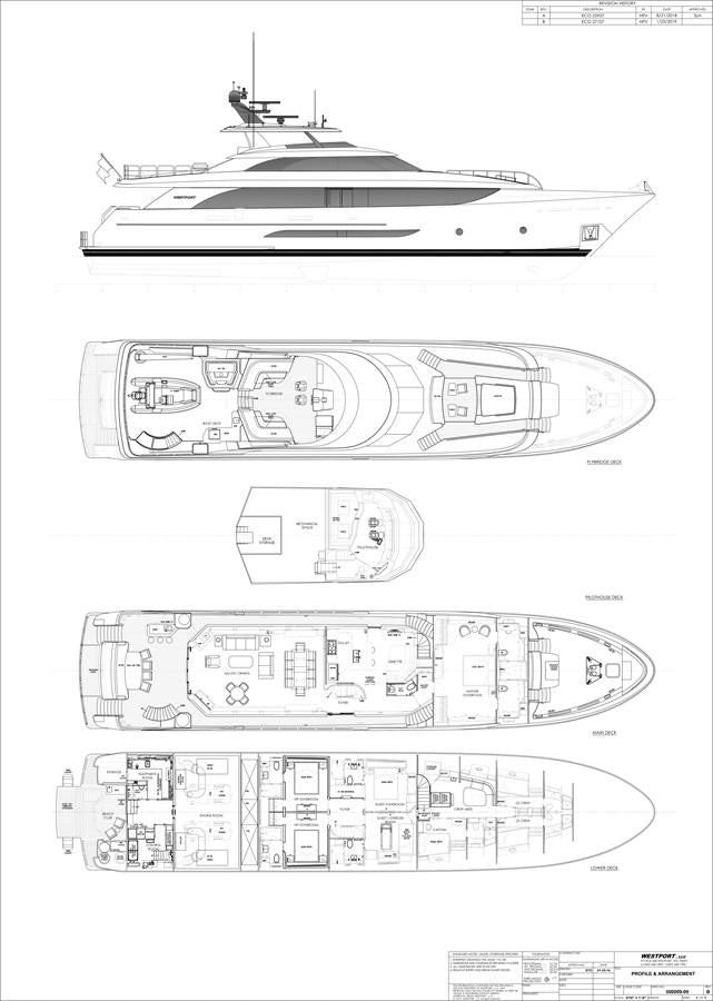 diagram, engineering drawing aboard LION'S DEN Yacht for Sale