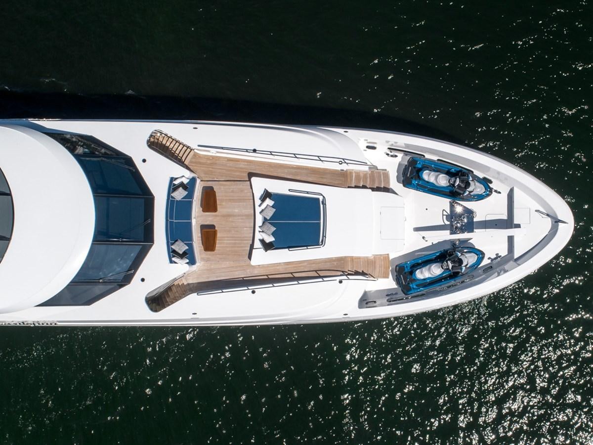 a space ship in space aboard LION'S DEN Yacht for Sale