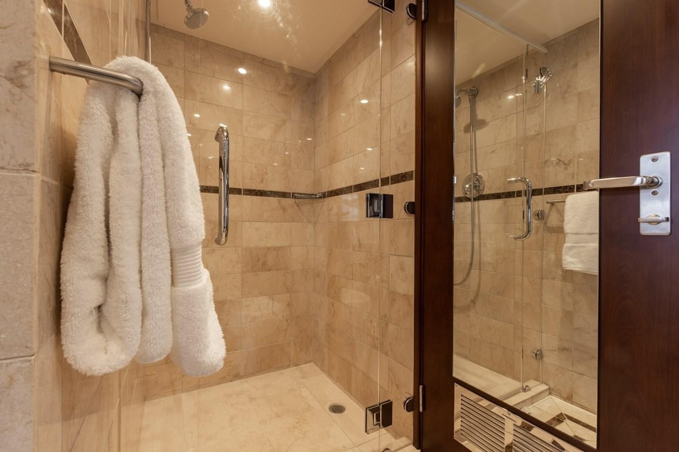 a towel on a rack aboard CALLISTA Yacht for Sale