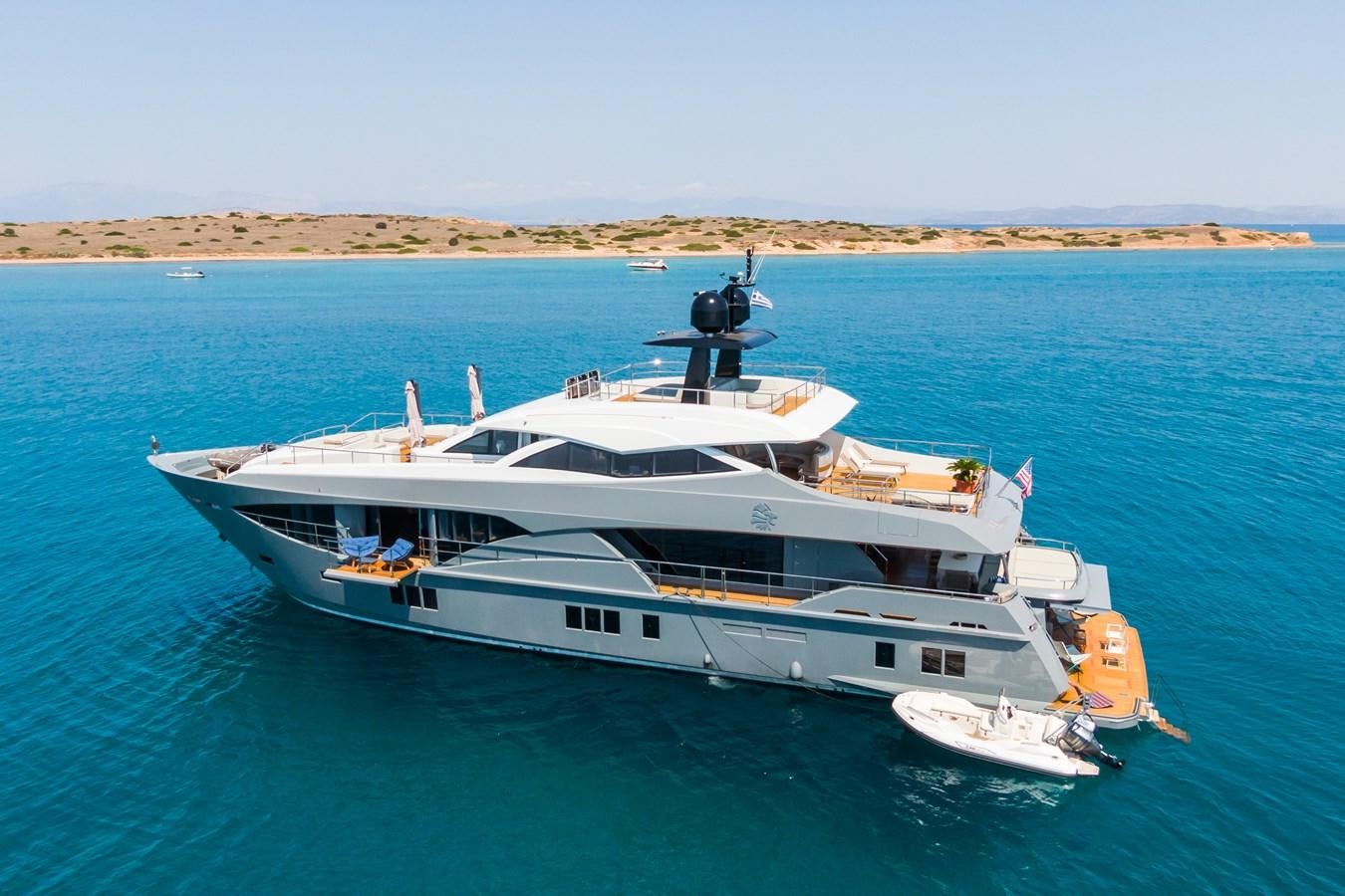 a yacht on the water aboard LEONIDAS Yacht for Sale
