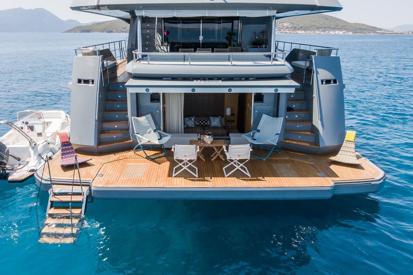 a boat on the water aboard LEONIDAS Yacht for Sale