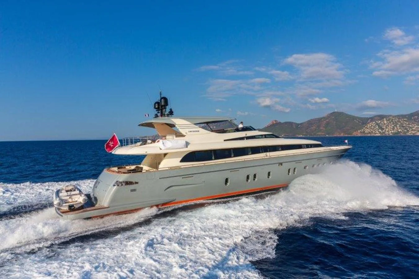 a boat on the water aboard Y42 Yacht for Sale
