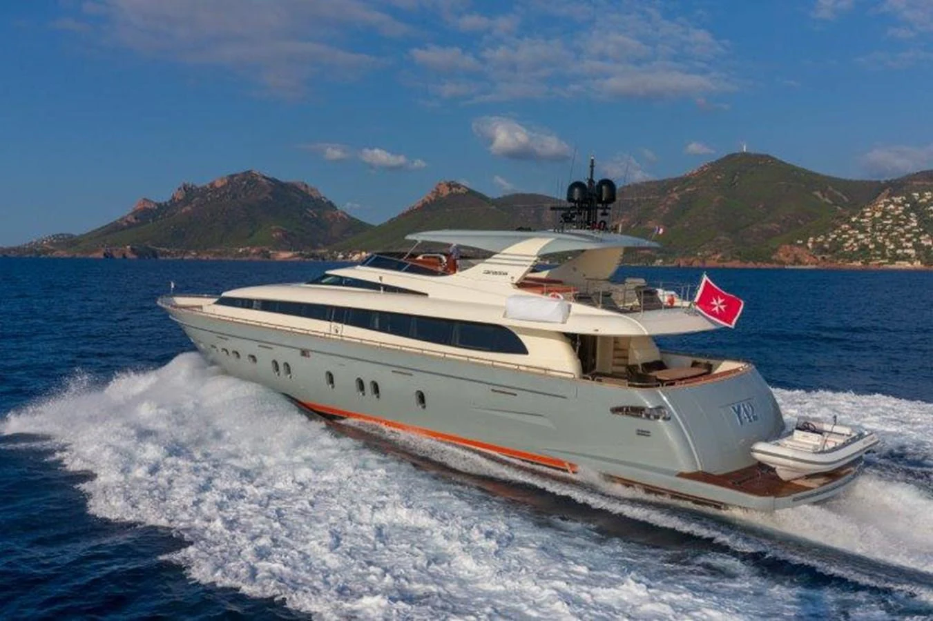 a boat on the water aboard Y42 Yacht for Sale