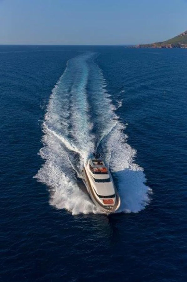 a boat with water splashing aboard Y42 Yacht for Sale