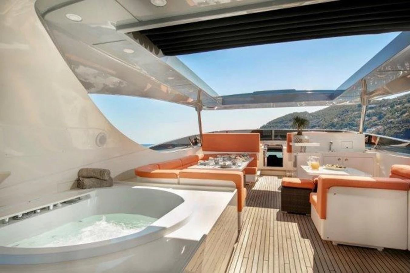 a room with a large pool aboard Y42 Yacht for Sale