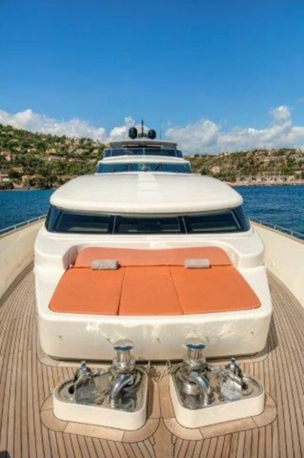 a boat on a water body aboard Y42 Yacht for Sale