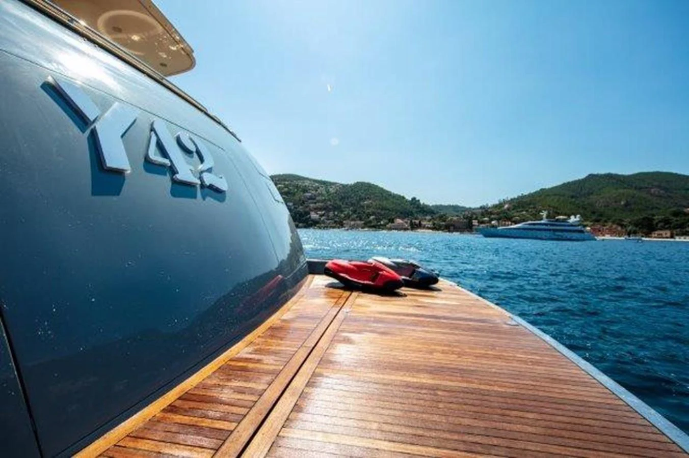a boat on the water aboard Y42 Yacht for Sale