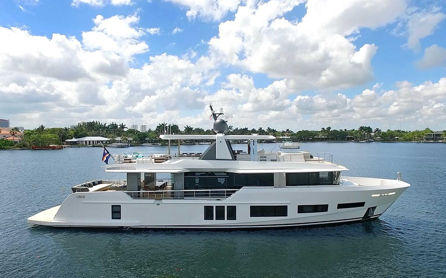 a boat in the water aboard CYRA Yacht for Sale
