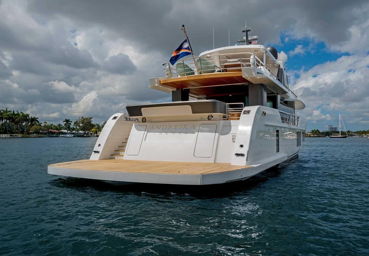 a boat on the water aboard CYRA Yacht for Sale