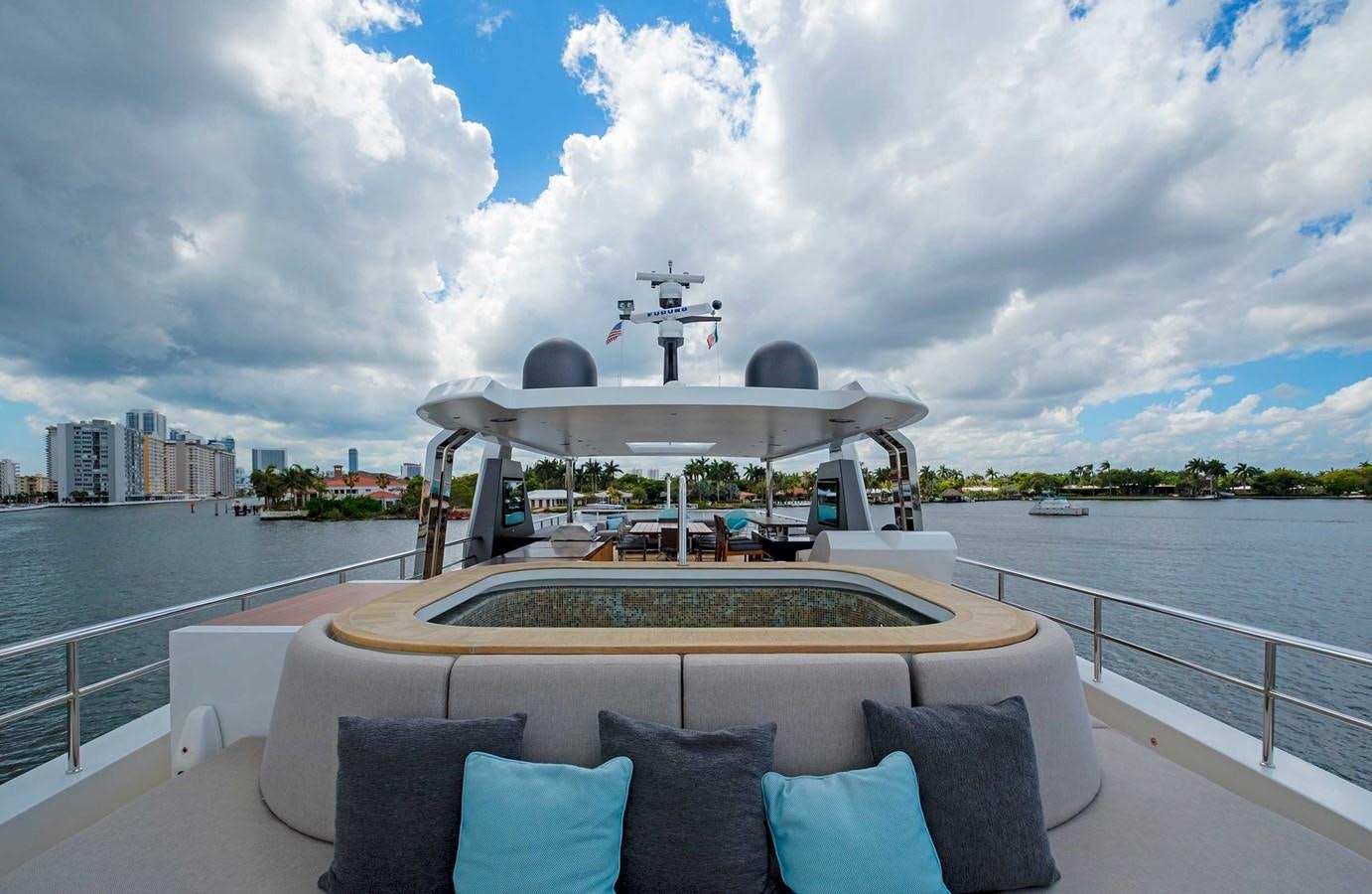 a boat on a body of water aboard CYRA Yacht for Sale