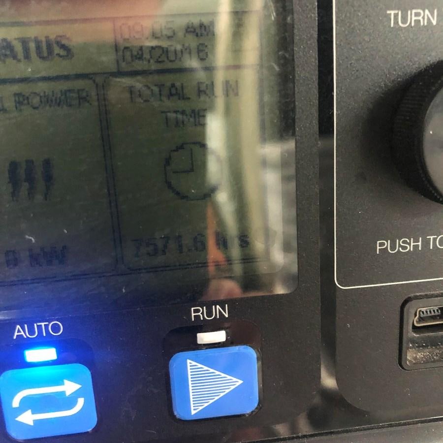 a close-up of a computer screen aboard CYRA Yacht for Sale