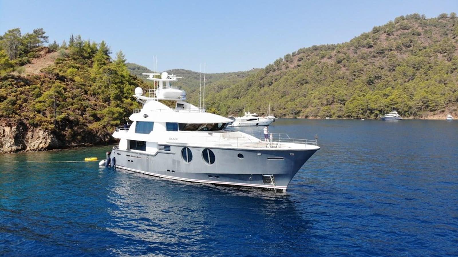 a boat on the water aboard NAZAR Yacht for Sale