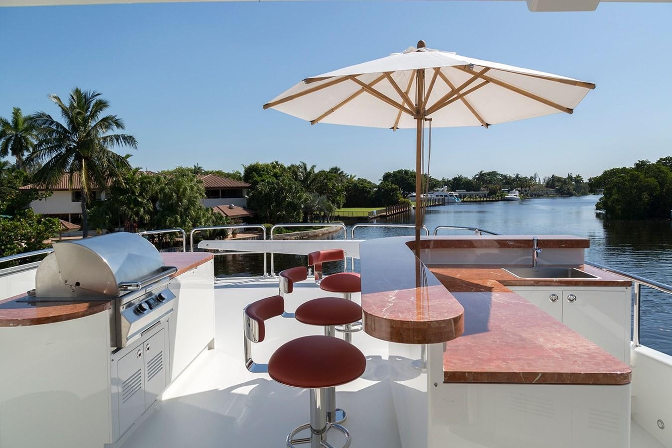 a boat on the water aboard OUR TRADE Yacht for Sale