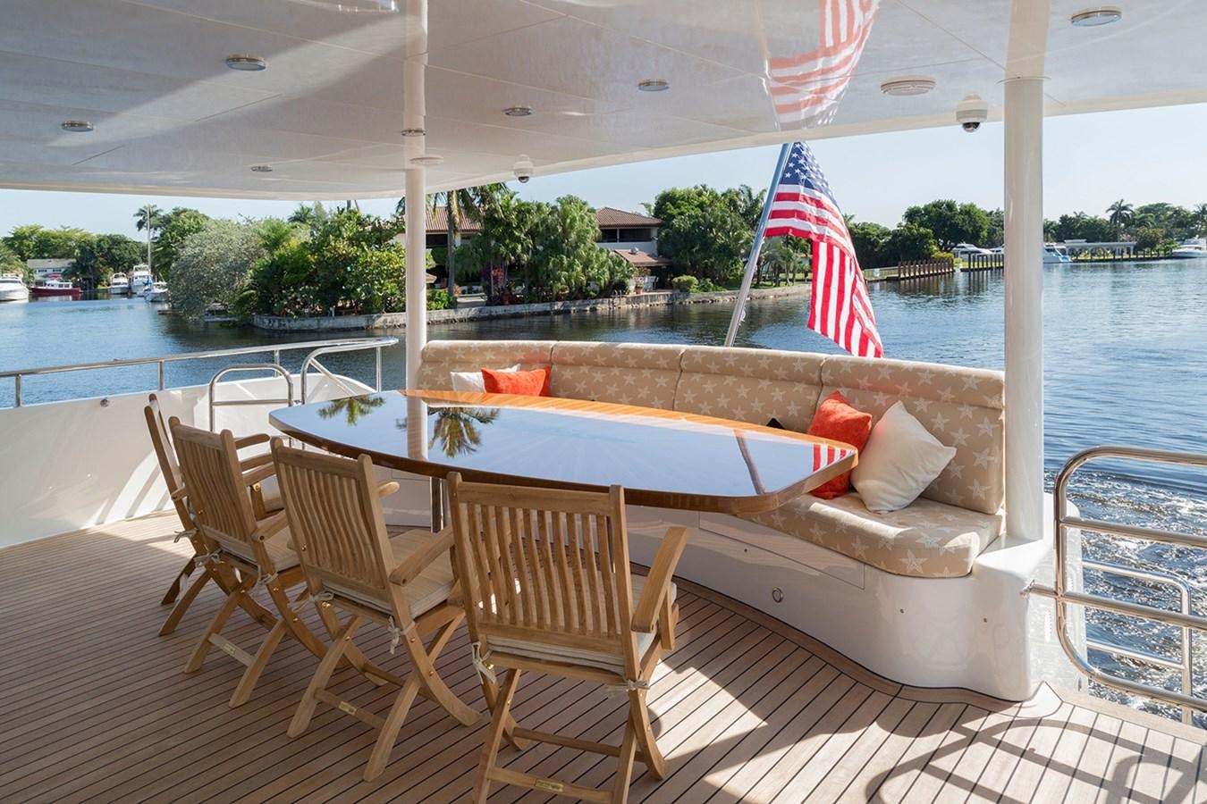 a boat on the water aboard OUR TRADE Yacht for Sale