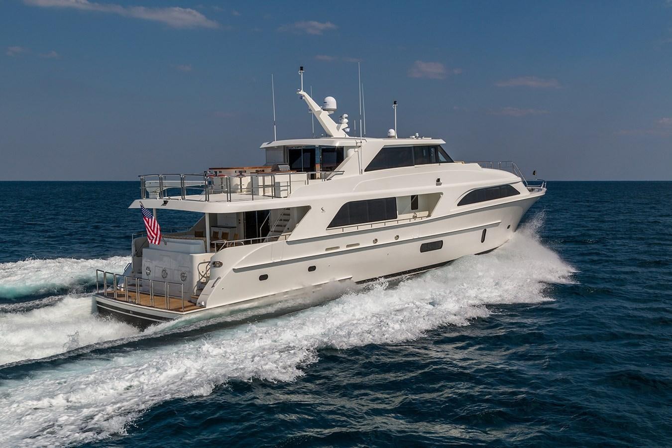 a boat on the water aboard OUR TRADE Yacht for Sale