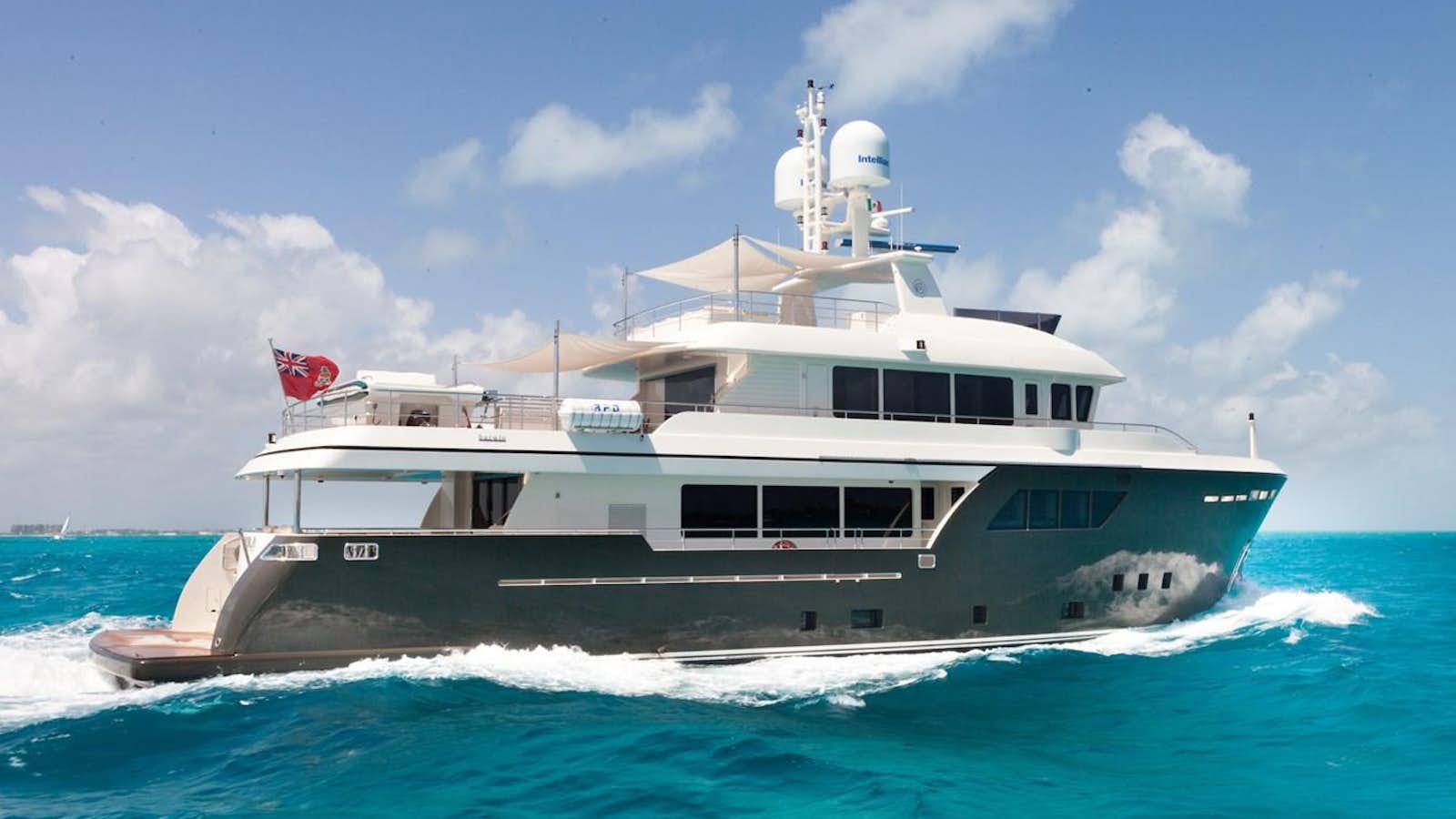 a boat on the water aboard ACALA Yacht for Sale