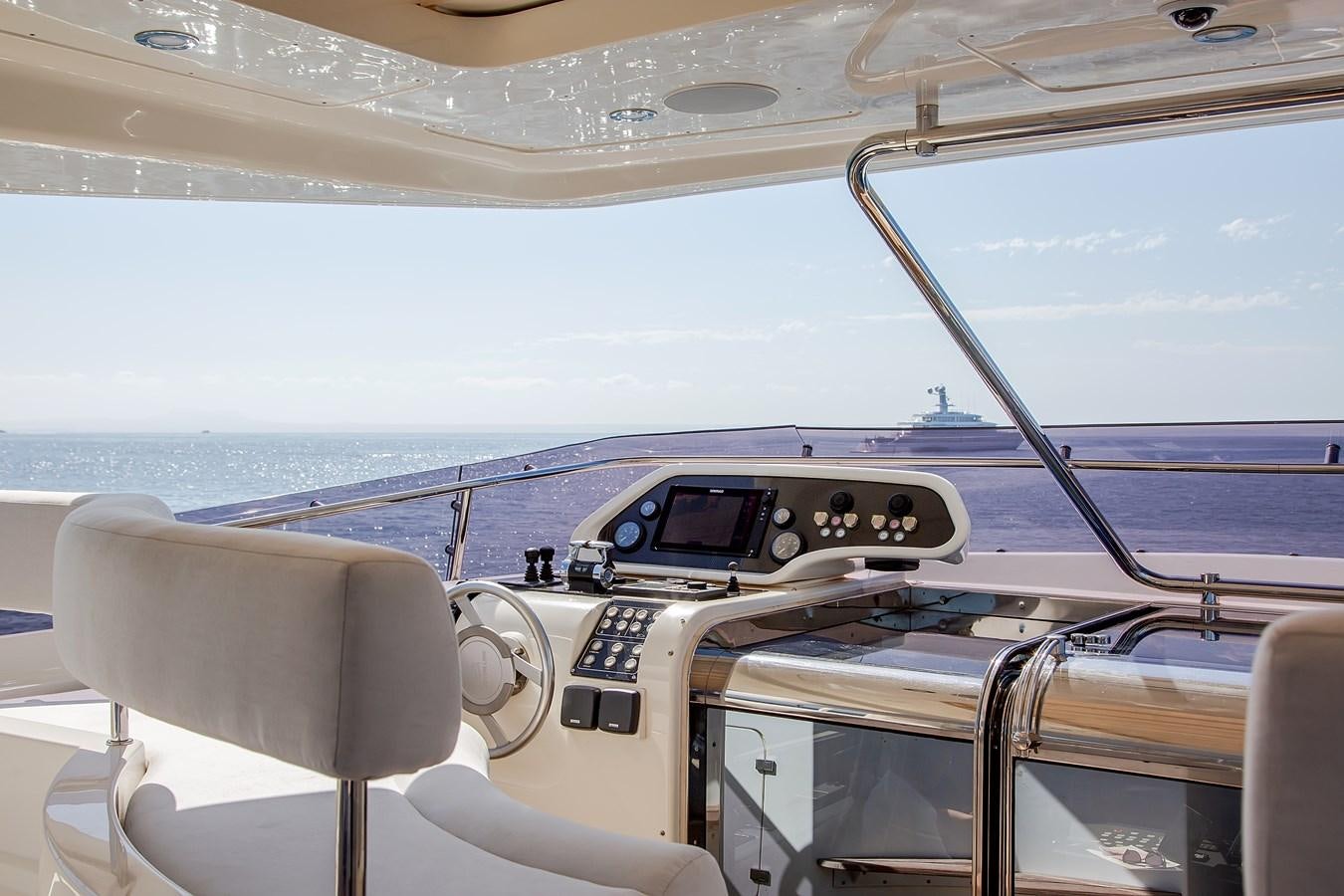 inside of a cockpit of a plane aboard THINK BIG Yacht for Sale