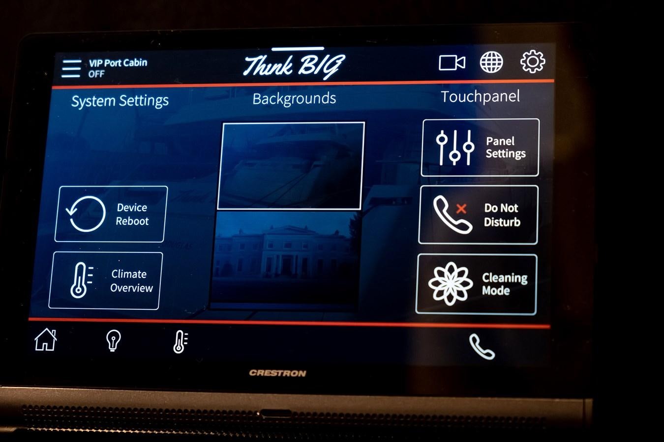 graphical user interface aboard THINK BIG Yacht for Sale