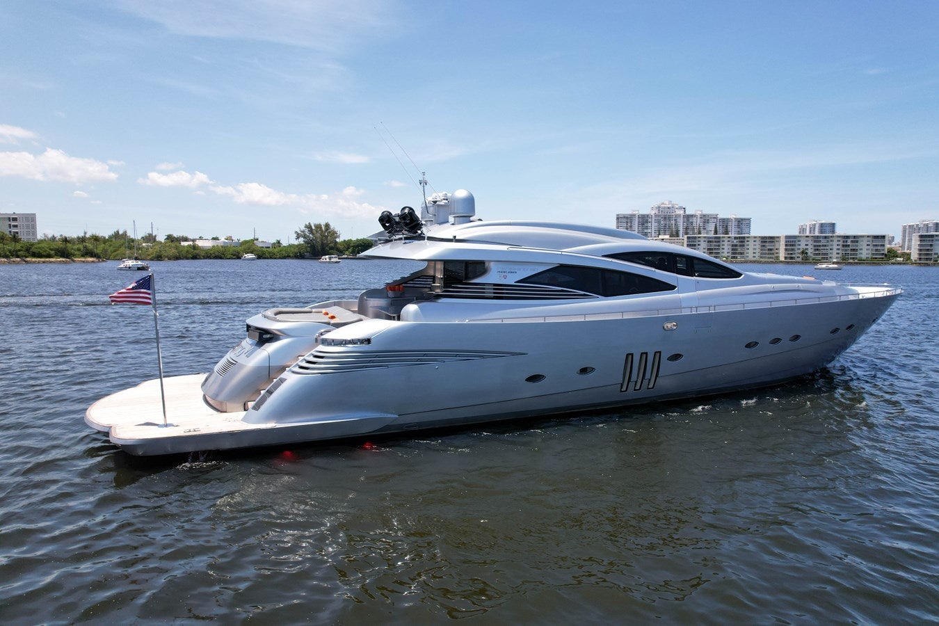 a boat on the water aboard SHADOW Yacht for Sale