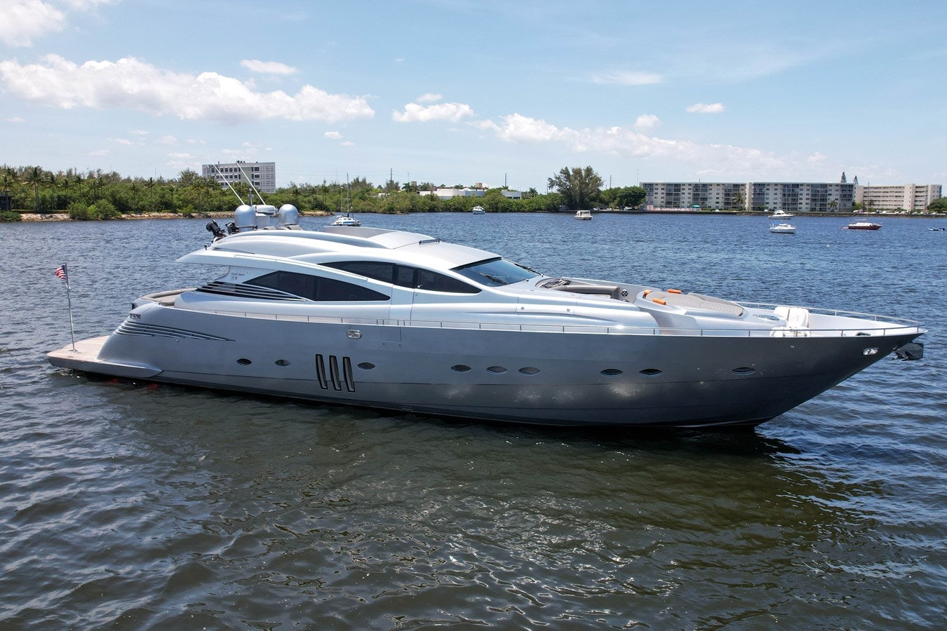 a boat in the water aboard SHADOW Yacht for Sale