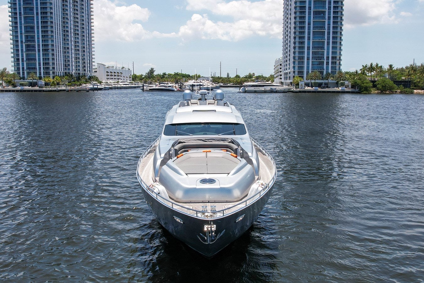 a boat on the water aboard SHADOW Yacht for Sale