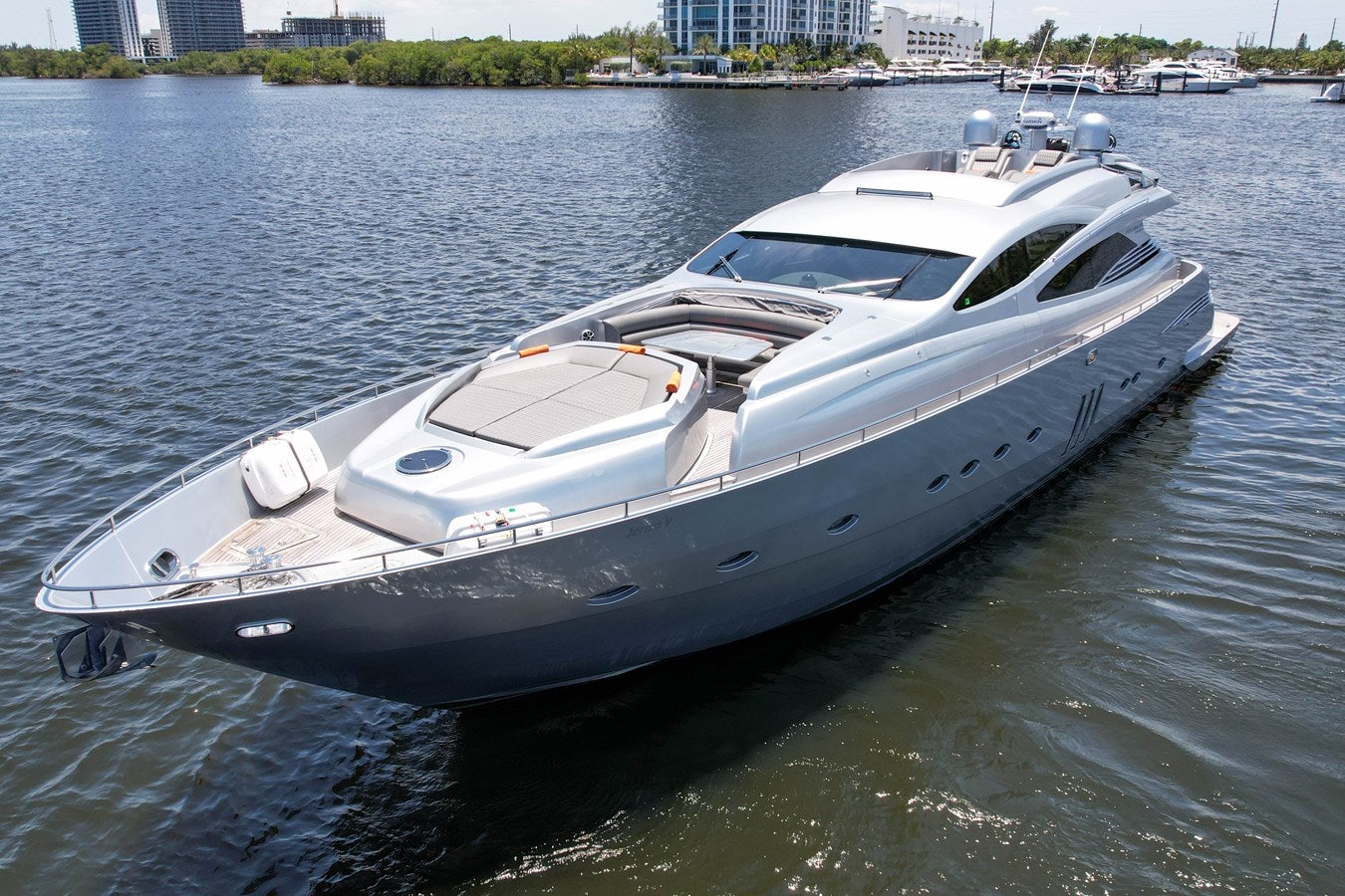 a boat on the water aboard SHADOW Yacht for Sale