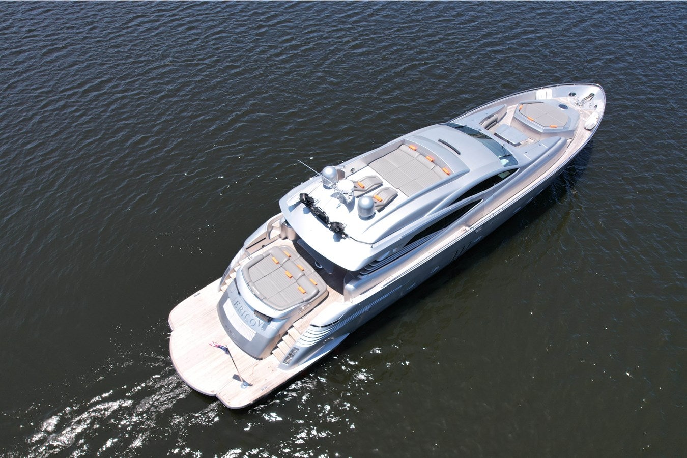 a boat on the water aboard SHADOW Yacht for Sale