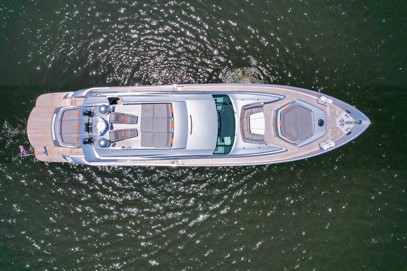 a boat on the water aboard SHADOW Yacht for Sale