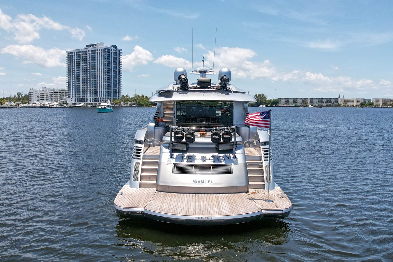 a boat on the water aboard SHADOW Yacht for Sale