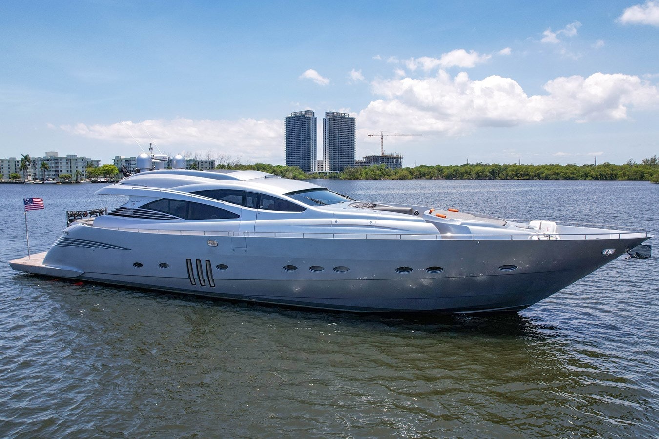 a boat in the water aboard SHADOW Yacht for Sale